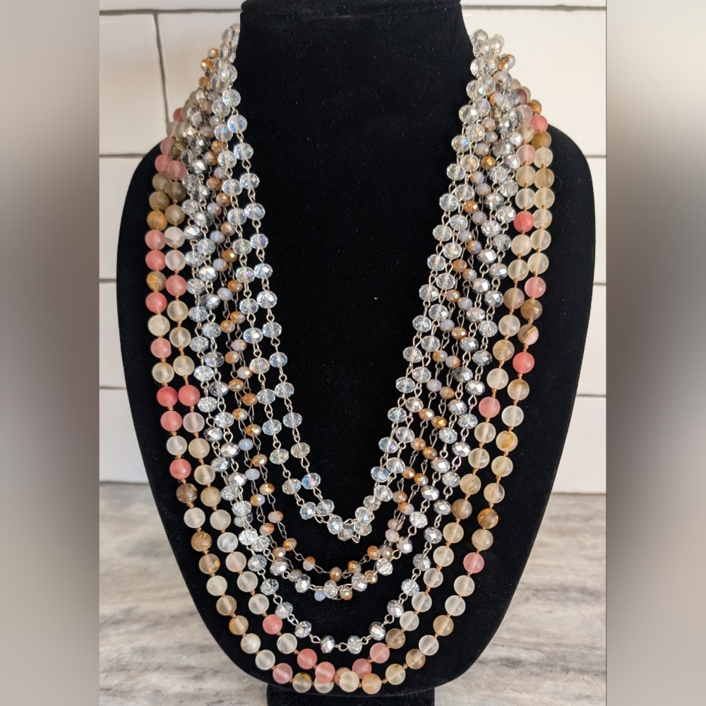 Beautiful set of 4 long beaded necklaces – perfect for layering
